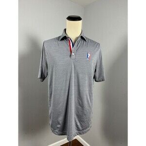 USAG U Suck At Golf Performance Polo Shirt Gray Heather Men's Large